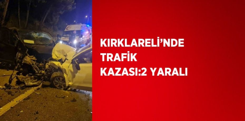 KIRKLARELİ’NDE TRAFİK KAZASI:2 YARALI