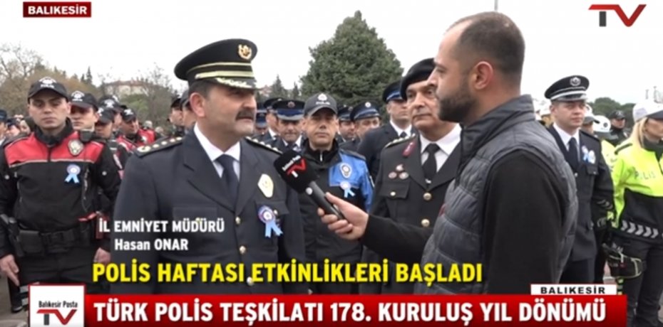 Polis Teşkilatının 178. Kuruluş Yıl Dönümü  Etkinlikleri Atatürk Anıtına Çelenk Koyularak Başladı.