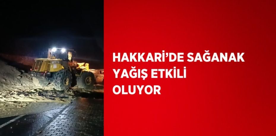 HAKKARİ’DE SAĞANAK YAĞIŞ ETKİLİ OLUYOR