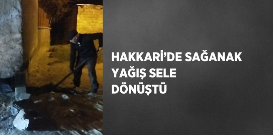 HAKKARİ’DE SAĞANAK YAĞIŞ SELE DÖNÜŞTÜ