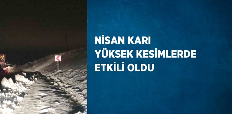 NİSAN KARI YÜKSEK KESİMLERDE ETKİLİ OLDU
