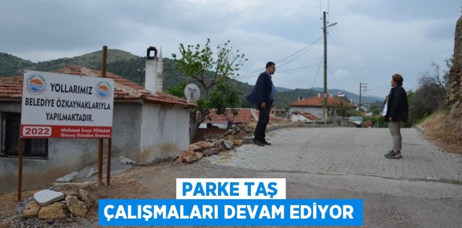 Parke taş çalışmaları devam ediyor