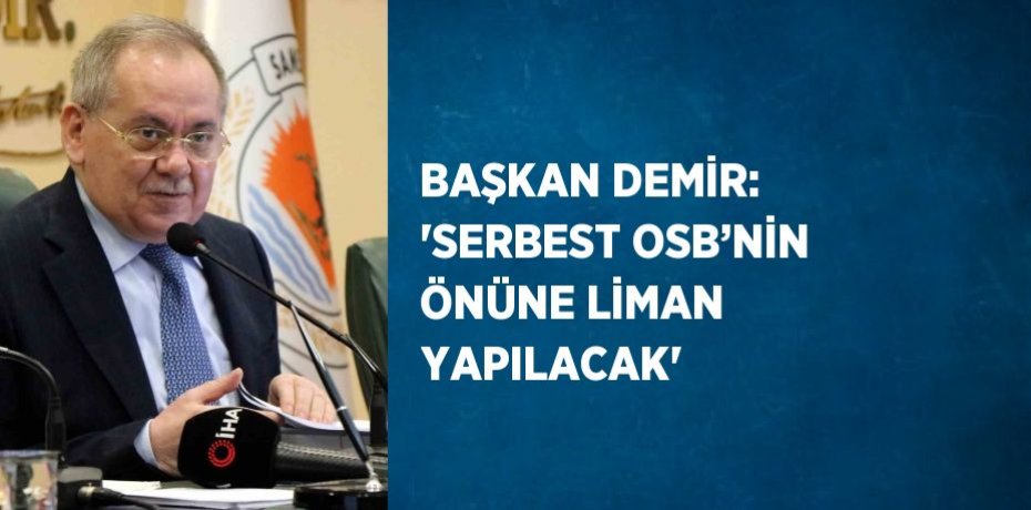 BAŞKAN DEMİR: 'SERBEST OSB’NİN ÖNÜNE LİMAN YAPILACAK'