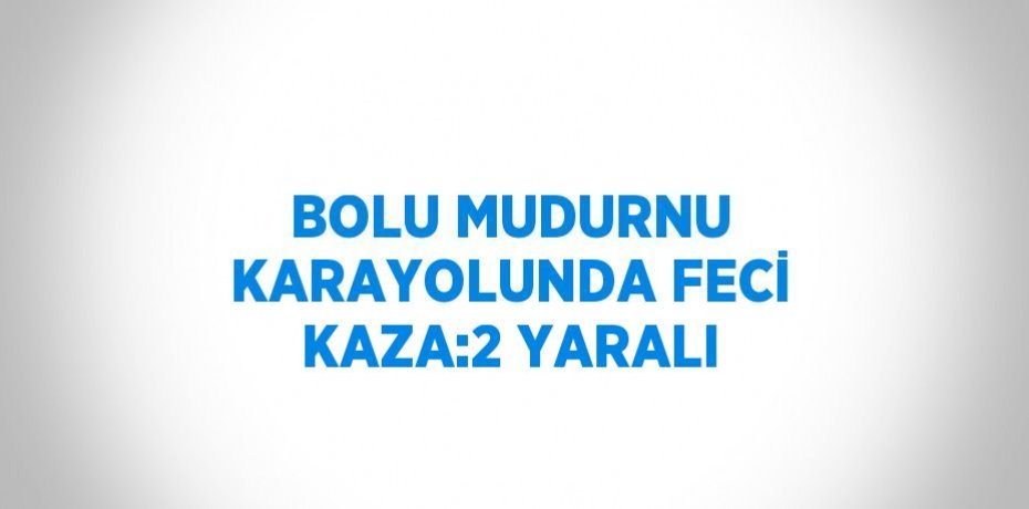 BOLU MUDURNU KARAYOLUNDA FECİ KAZA:2 YARALI