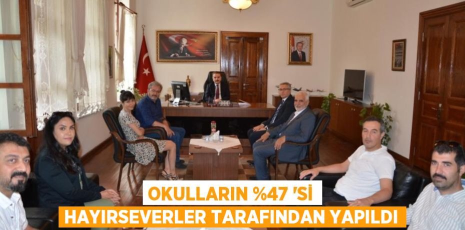 Okulların %47 'si hayırseverler tarafından yapıldı