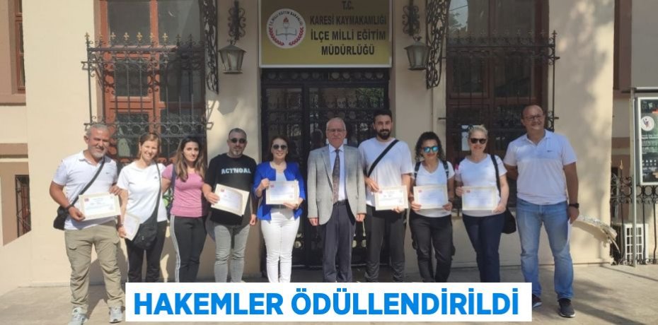Hakemler ödüllendirildi
