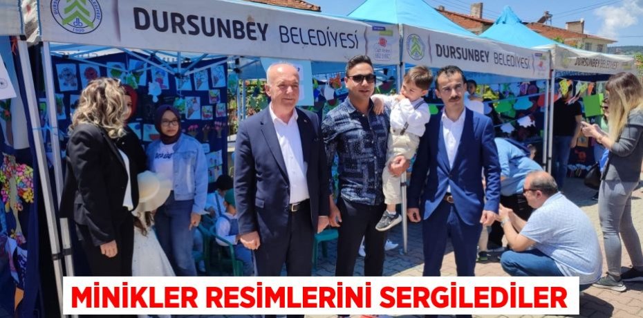 MİNİKLER RESİMLERİNİ SERGİLEDİLER