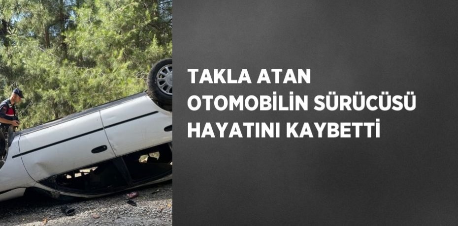 TAKLA ATAN OTOMOBİLİN SÜRÜCÜSÜ HAYATINI KAYBETTİ