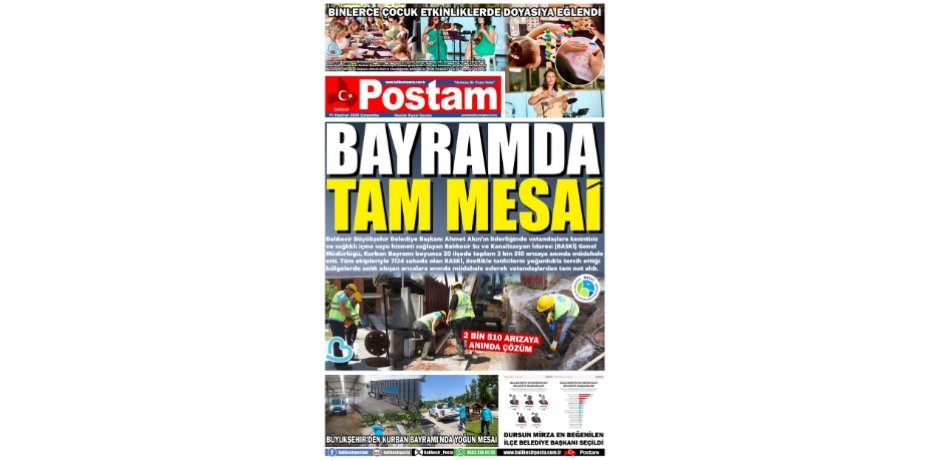 BAYRAMDA TAM MESAİ