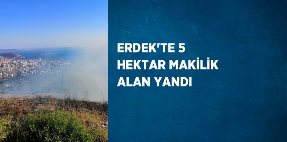 ERDEK’TE 5 HEKTAR MAKİLİK ALAN YANDI