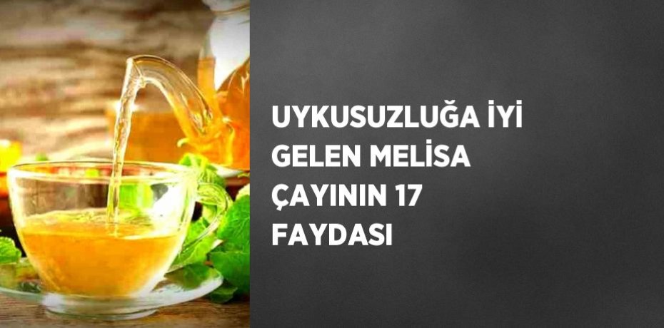 UYKUSUZLUĞA İYİ GELEN MELİSA ÇAYININ 17 FAYDASI