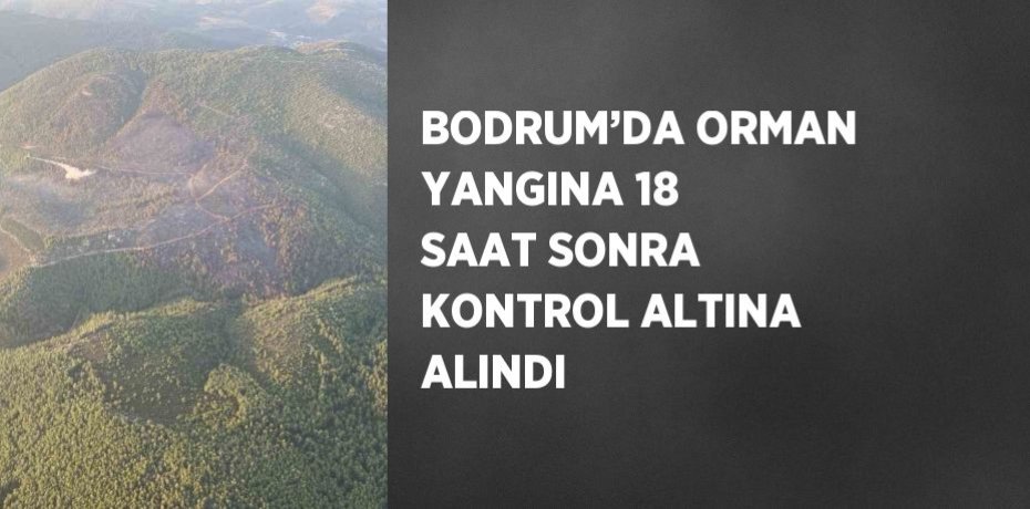 BODRUM’DA ORMAN YANGINA 18 SAAT SONRA KONTROL ALTINA ALINDI