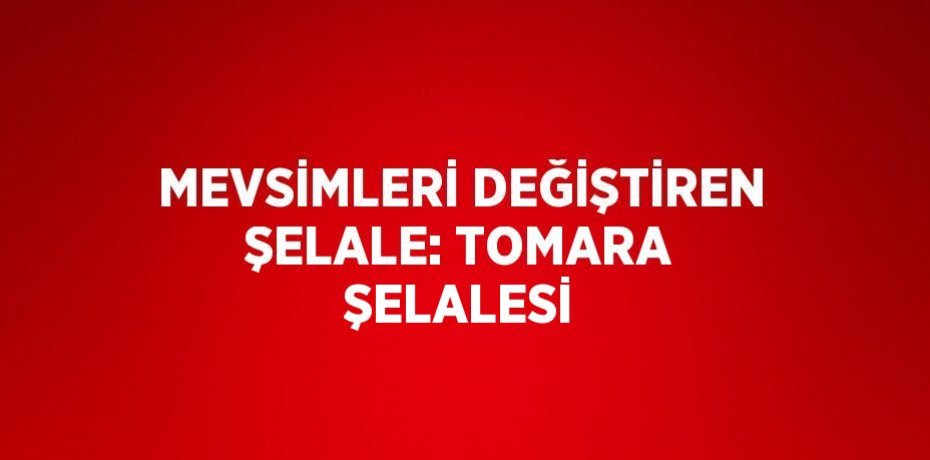 MEVSİMLERİ DEĞİŞTİREN ŞELALE: TOMARA ŞELALESİ