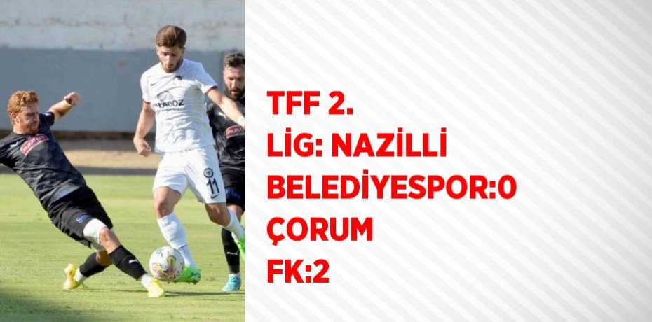 TFF 2. LİG: NAZİLLİ BELEDİYESPOR:0 ÇORUM FK:2