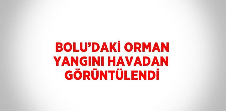 BOLU’DAKİ ORMAN YANGINI HAVADAN GÖRÜNTÜLENDİ