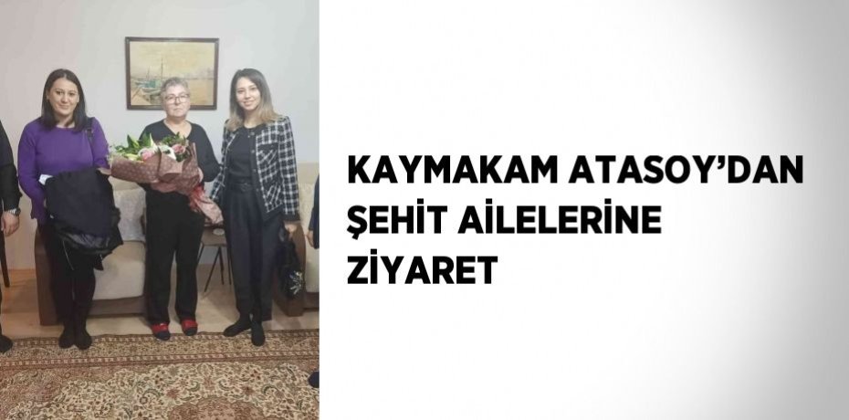 KAYMAKAM ATASOY’DAN ŞEHİT AİLELERİNE ZİYARET