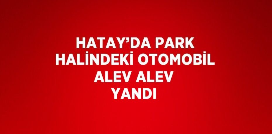 HATAY’DA PARK HALİNDEKİ OTOMOBİL ALEV ALEV YANDI