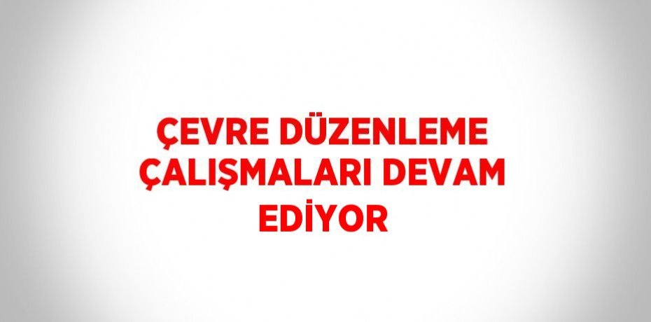 ÇEVRE DÜZENLEME ÇALIŞMALARI DEVAM EDİYOR