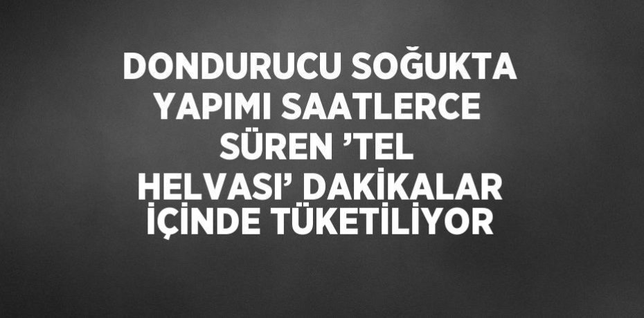 DONDURUCU SOĞUKTA YAPIMI SAATLERCE SÜREN ’TEL HELVASI’ DAKİKALAR İÇİNDE TÜKETİLİYOR