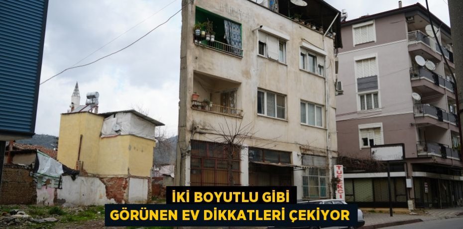 İki boyutlu gibi görünen ev dikkatleri çekiyor