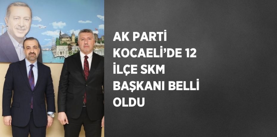 AK PARTİ KOCAELİ’DE 12 İLÇE SKM BAŞKANI BELLİ OLDU