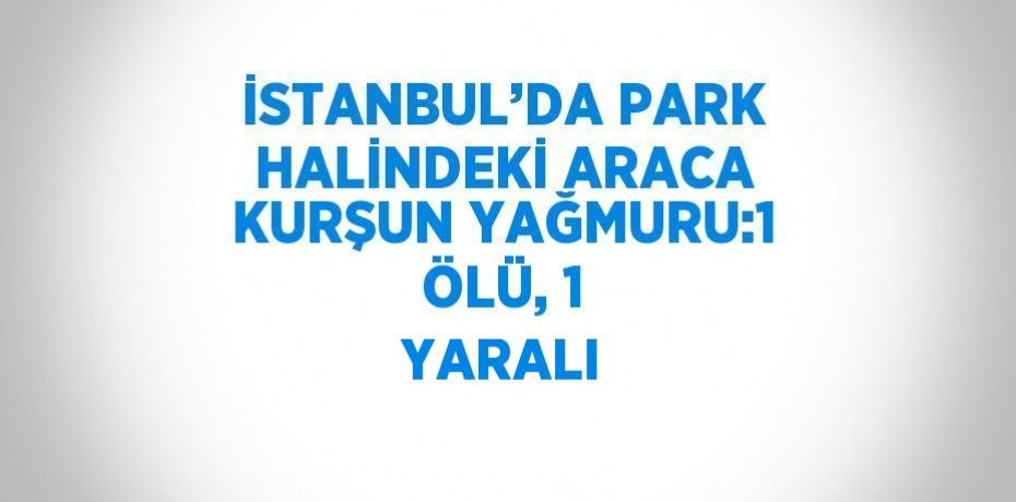 İSTANBUL’DA PARK HALİNDEKİ ARACA KURŞUN YAĞMURU:1 ÖLÜ, 1 YARALI