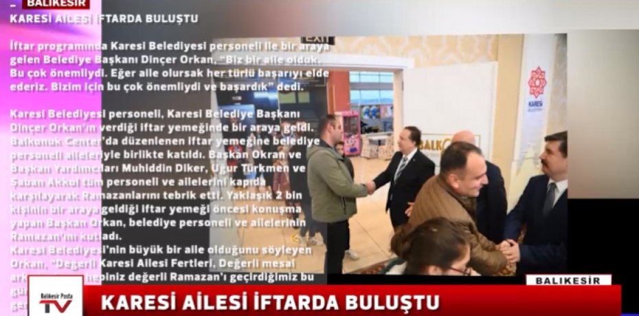 - KARESİ AİLESİ İFTARDA BULUŞTU