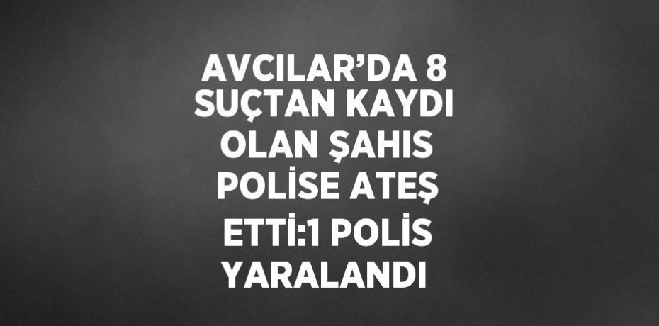 AVCILAR’DA 8 SUÇTAN KAYDI OLAN ŞAHIS POLİSE ATEŞ ETTİ:1 POLİS YARALANDI
