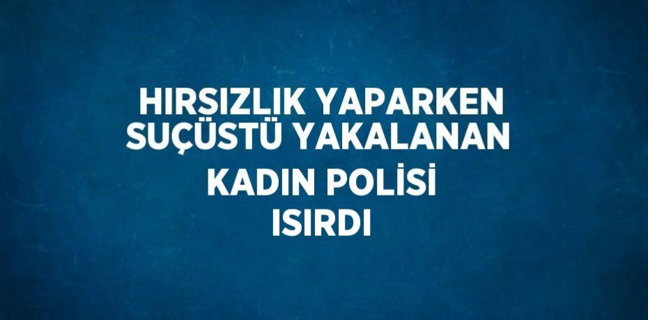 HIRSIZLIK YAPARKEN SUÇÜSTÜ YAKALANAN KADIN POLİSİ ISIRDI