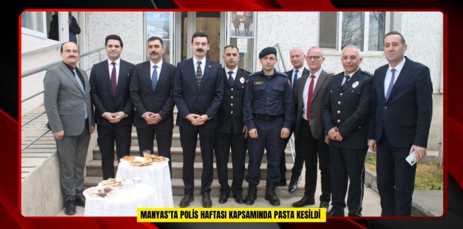  Manyas'ta polis haftası kapsamında pasta kesildi  