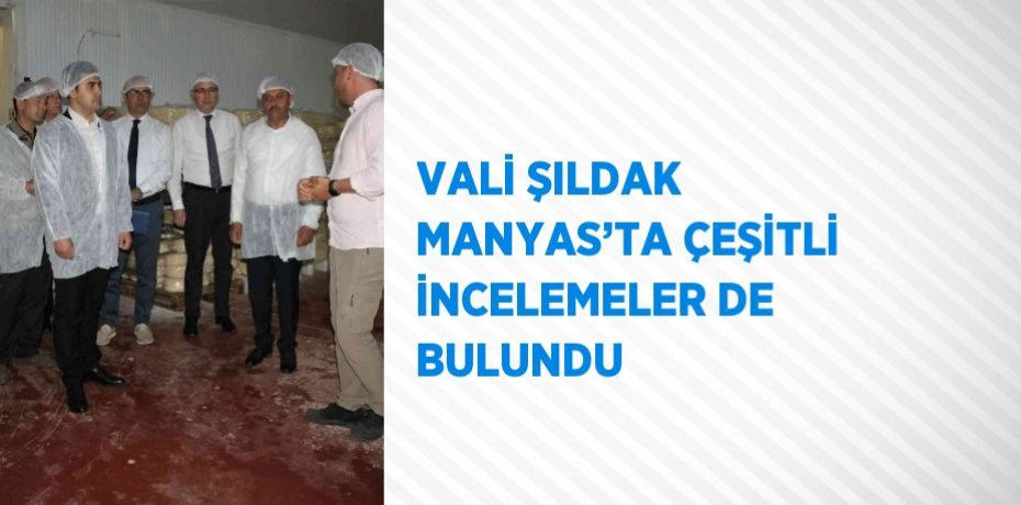 VALİ ŞILDAK MANYAS’TA ÇEŞİTLİ İNCELEMELER DE BULUNDU