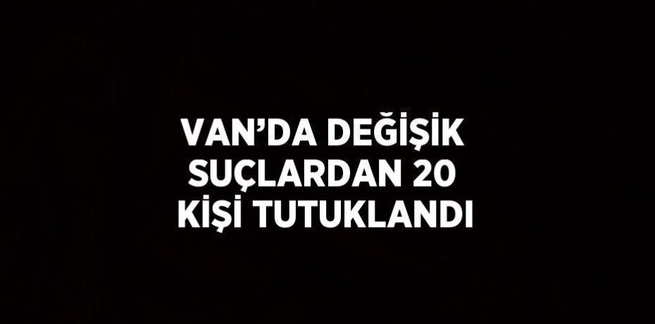 VAN’DA DEĞİŞİK SUÇLARDAN 20 KİŞİ TUTUKLANDI