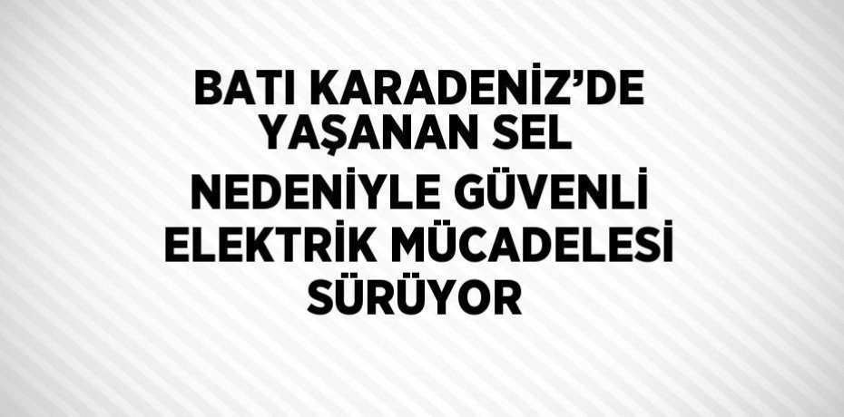 BATI KARADENİZ’DE YAŞANAN SEL NEDENİYLE GÜVENLİ ELEKTRİK MÜCADELESİ SÜRÜYOR
