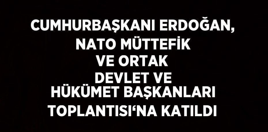 CUMHURBAŞKANI ERDOĞAN, NATO MÜTTEFİK VE ORTAK DEVLET VE HÜKÜMET BAŞKANLARI TOPLANTISI‘NA KATILDI