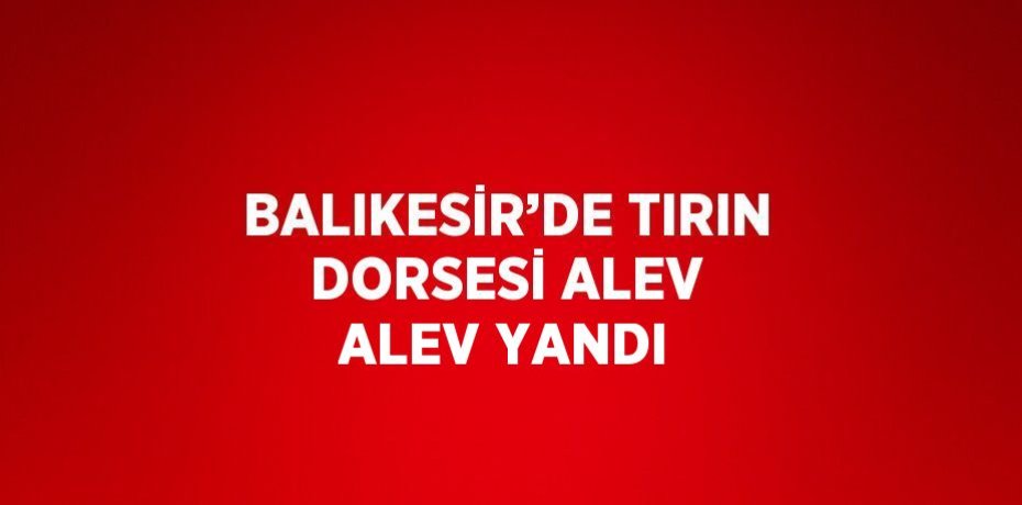 BALIKESİR’DE TIRIN DORSESİ ALEV ALEV YANDI