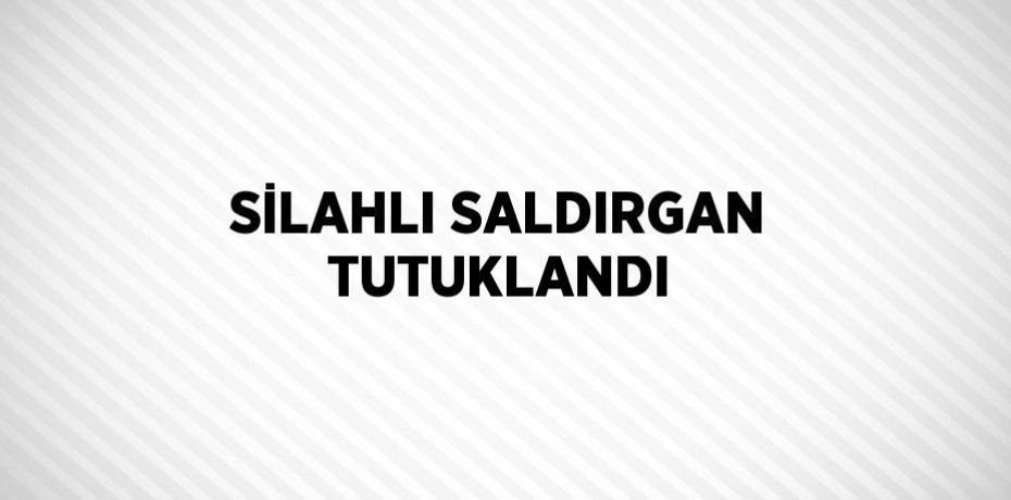 SİLAHLI SALDIRGAN TUTUKLANDI