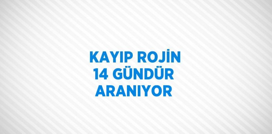 KAYIP ROJİN 14 GÜNDÜR ARANIYOR