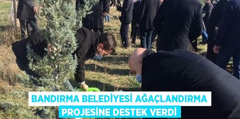 BANDIRMA BELEDİYESİ AĞAÇLANDIRMA PROJESİNE DESTEK VERDİ