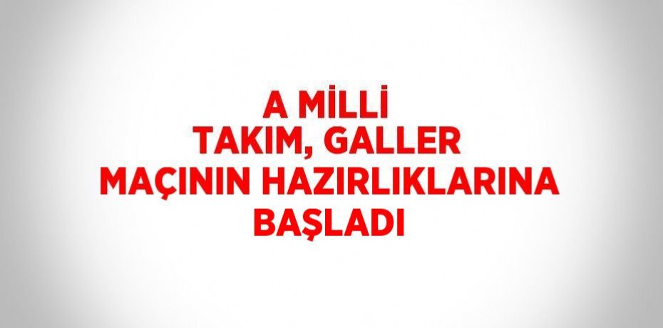 A MİLLİ TAKIM, GALLER MAÇININ HAZIRLIKLARINA BAŞLADI