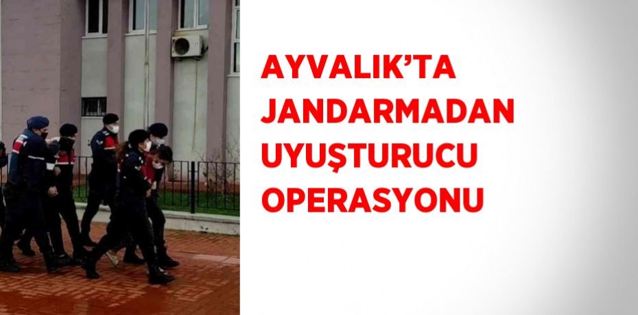 AYVALIK’TA JANDARMADAN UYUŞTURUCU OPERASYONU