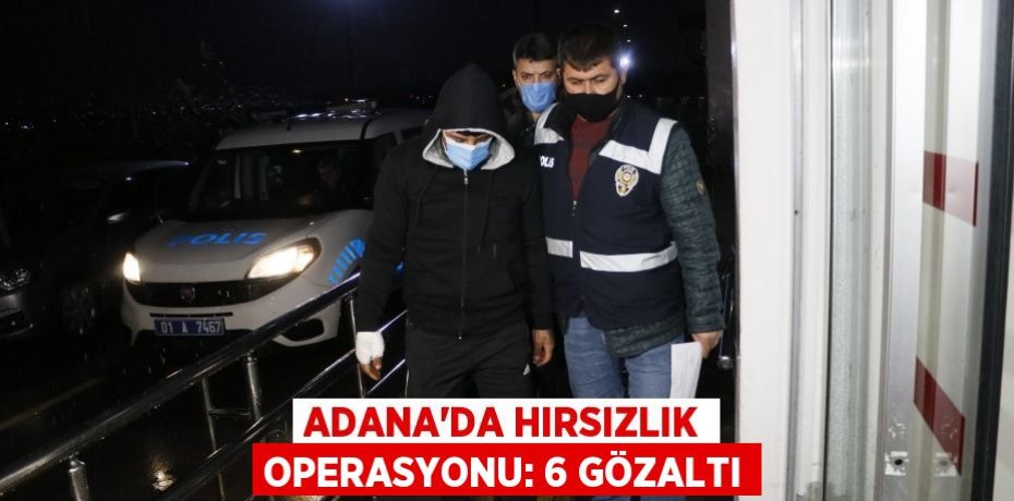 Adana'da hırsızlık operasyonu: 6 gözaltı