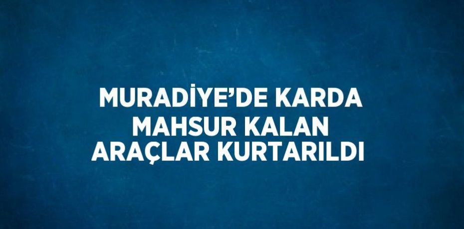 MURADİYE’DE KARDA MAHSUR KALAN ARAÇLAR KURTARILDI