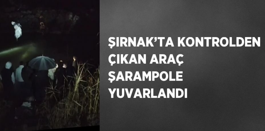 ŞIRNAK’TA KONTROLDEN ÇIKAN ARAÇ ŞARAMPOLE YUVARLANDI