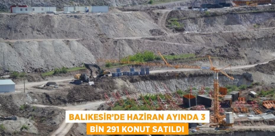BALIKESİR’DE HAZİRAN AYINDA 3 BİN 291 KONUT SATILDI