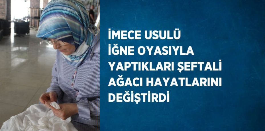 İMECE USULÜ İĞNE OYASIYLA YAPTIKLARI ŞEFTALİ AĞACI HAYATLARINI DEĞİŞTİRDİ