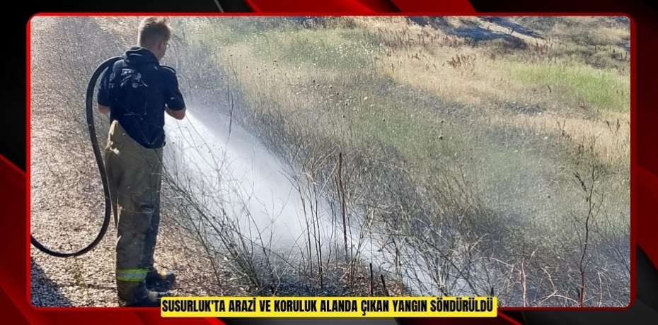 Susurluk'ta arazi ve koruluk alanda çıkan yangın söndürüldü  