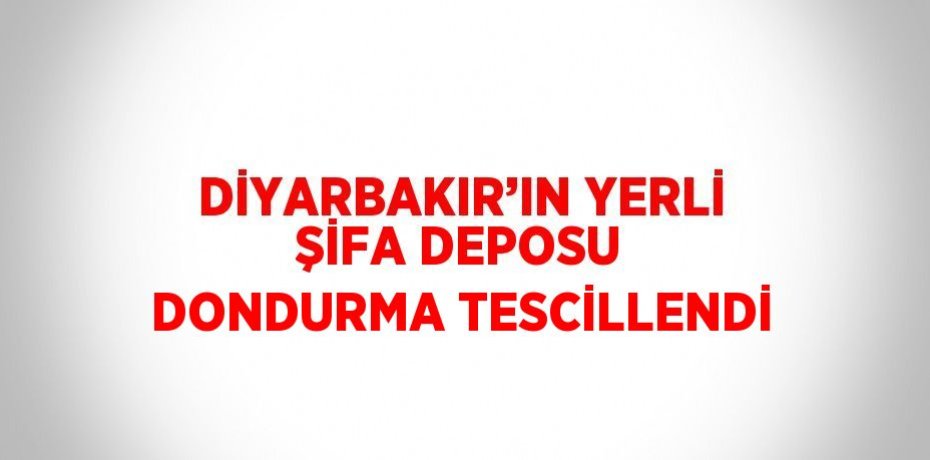 DİYARBAKIR’IN YERLİ ŞİFA DEPOSU DONDURMA TESCİLLENDİ