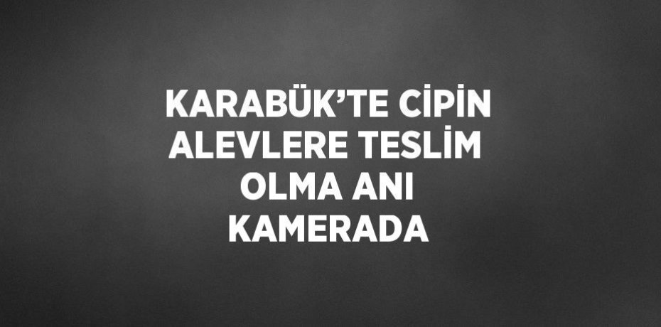 KARABÜK’TE CİPİN ALEVLERE TESLİM OLMA ANI KAMERADA