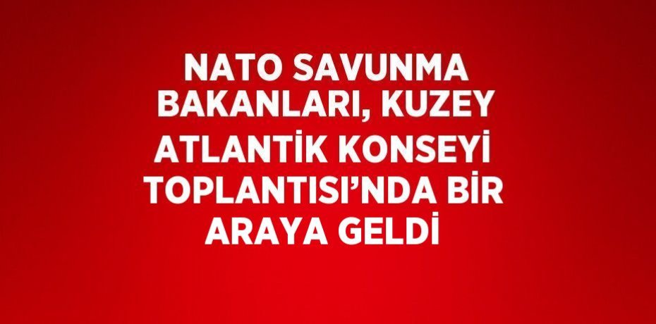 NATO SAVUNMA BAKANLARI, KUZEY ATLANTİK KONSEYİ TOPLANTISI’NDA BİR ARAYA GELDİ