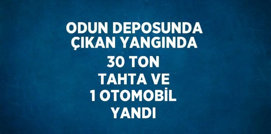 ODUN DEPOSUNDA ÇIKAN YANGINDA 30 TON TAHTA VE 1 OTOMOBİL YANDI